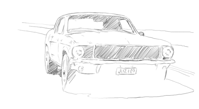 Stefan Tell - Illustration - Ford Mustang